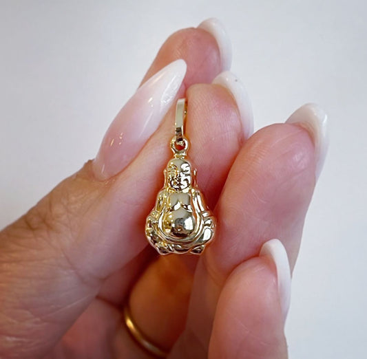 14k Puffy Buddha Charm